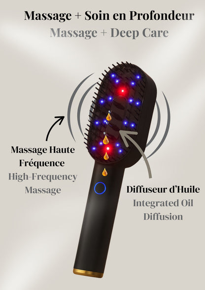 HeliaHair™ – Brosse LED anti-chute & stimulateur de croissance capillaire