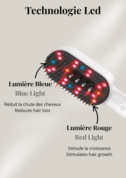 HeliaHair™ – Brosse LED anti-chute & stimulateur de croissance capillaire