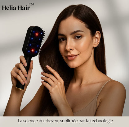 HeliaHair™ – Brosse LED anti-chute & stimulateur de croissance capillaire